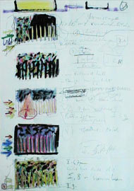 Stage sketches for Mozart