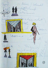 Stage sketches for Salieri