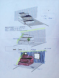 computer sketches for open-air stage