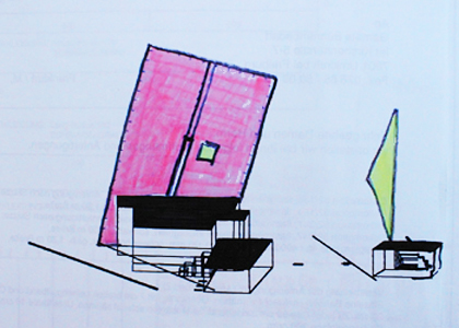 Sketches for open-air stage