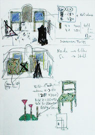 Stage sketches for Mozart